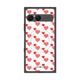 プレミアムスクエアケース with SnapMag［ Stripe Hearts - Red ］