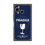 プレミアムスクエアケース with SnapMag［ FRAGILE - Navy ］