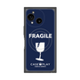プレミアムスクエアケース with SnapMag［ FRAGILE - Navy ］