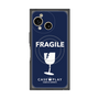 プレミアムスクエアケース with SnapMag［ FRAGILE - Navy ］