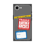 プレミアムスクエアケース with SnapMag［ FRAGILE Stickers - Gray ］