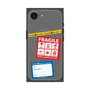 プレミアムスクエアケース with SnapMag［ FRAGILE Stickers - Gray ］