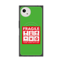 プレミアムスクエアケース with SnapMag［ FRAGILE Sticker - Green ］
