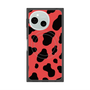 プレミアムスクエアケース with SnapMag［ Cow - Red ］