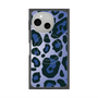 プレミアムスクエアケース with SnapMag［ Leopard - Blue ］