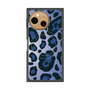 プレミアムスクエアケース with SnapMag［ Leopard - Blue ］