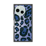 プレミアムスクエアケース with SnapMag［ Leopard - Blue ］