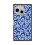 プレミアムスクエアケース with SnapMag［ 唐草模様 - Blue ］