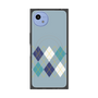 プレミアムスクエアケース with SnapMag［ Nordic Argyle - Blue ］