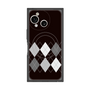プレミアムスクエアケース with SnapMag［ Nordic Argyle - Black ］