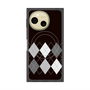 プレミアムスクエアケース with SnapMag［ Nordic Argyle - Black ］