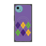 プレミアムスクエアケース with SnapMag［ Nordic Argyle - Purple ］
