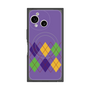 プレミアムスクエアケース with SnapMag［ Nordic Argyle - Purple ］