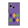 プレミアムスクエアケース with SnapMag［ Nordic Argyle - Purple ］