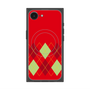 プレミアムスクエアケース with SnapMag［ Nordic Argyle - Red ］