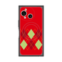 プレミアムスクエアケース with SnapMag［ Nordic Argyle - Red ］
