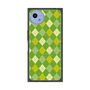 プレミアムスクエアケース with SnapMag［ Argyle - Green ］