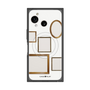 プレミアムスクエアケース with SnapMag［ Photo Frames - White ］