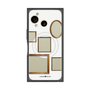 プレミアムスクエアケース with SnapMag［ Photo Frames - White ］