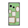 プレミアムスクエアケース with SnapMag［ Photo Frames - Light Green ］