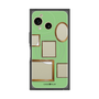 プレミアムスクエアケース with SnapMag［ Photo Frames - Light Green ］