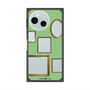 プレミアムスクエアケース with SnapMag［ Photo Frames - Light Green ］