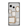 プレミアムスクエアケース with SnapMag［ Photo Frames - Light Gray ］