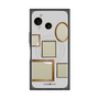 プレミアムスクエアケース with SnapMag［ Photo Frames - Light Gray ］