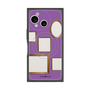プレミアムスクエアケース with SnapMag［ Photo Frames - Purple ］
