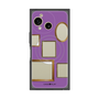 プレミアムスクエアケース with SnapMag［ Photo Frames - Purple ］