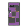 プレミアムスクエアケース with SnapMag［ Photo Frames - Purple ］