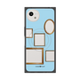 プレミアムスクエアケース with SnapMag［ Photo Frames - Light Blue ］
