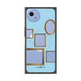 プレミアムスクエアケース with SnapMag［ Photo Frames - Light Blue ］