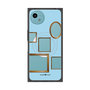 プレミアムスクエアケース with SnapMag［ Photo Frames - Light Blue ］