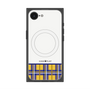 プレミアムスクエアケース with SnapMag［ CASEPLAY Tartan Check - Yellow ］