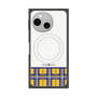 プレミアムスクエアケース with SnapMag［ CASEPLAY Tartan Check - Yellow ］