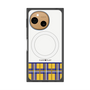 プレミアムスクエアケース with SnapMag［ CASEPLAY Tartan Check - Yellow ］