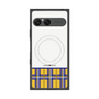 プレミアムスクエアケース with SnapMag［ CASEPLAY Tartan Check - Yellow ］
