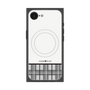 プレミアムスクエアケース with SnapMag［ CASEPLAY Tartan Check - Gray ］