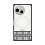 プレミアムスクエアケース with SnapMag［ CASEPLAY Tartan Check - Gray ］