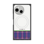 プレミアムスクエアケース with SnapMag［ CASEPLAY Tartan Check - Purple ］
