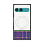 プレミアムスクエアケース with SnapMag［ CASEPLAY Tartan Check - Purple ］