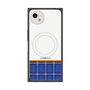 プレミアムスクエアケース with SnapMag［ CASEPLAY Tartan Check - Blue ］