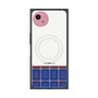 プレミアムスクエアケース with SnapMag［ CASEPLAY Tartan Check - Blue ］
