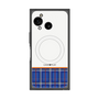 プレミアムスクエアケース with SnapMag［ CASEPLAY Tartan Check - Blue ］