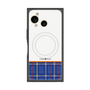 プレミアムスクエアケース with SnapMag［ CASEPLAY Tartan Check - Blue ］