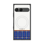 プレミアムスクエアケース with SnapMag［ CASEPLAY Tartan Check - Blue ］