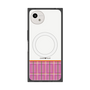 プレミアムスクエアケース with SnapMag［ CASEPLAY Tartan Check - Pink ］