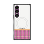 プレミアムスクエアケース with SnapMag［ CASEPLAY Tartan Check - Pink ］