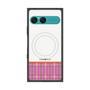 プレミアムスクエアケース with SnapMag［ CASEPLAY Tartan Check - Pink ］